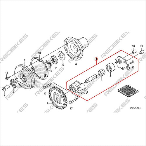 Honda Bomba Aceite Titan Cg 150 Original Brasil Bv 3