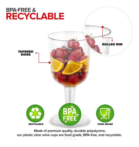 Copo De Vinho De Plástico M4clear Reciclável - Wine Go À Pro 1