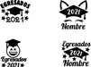 Personalized Vinyl Cutout Graduation Labels 30 Units for Glasses Lanús 4