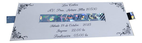 Lbgecreaciones Holographic Wristbands with Invitation Holder X50 0