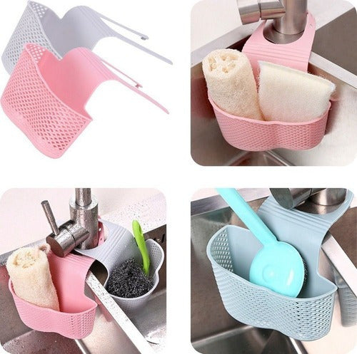 Hanging Sponge Organizer for Sink Faucet Drainer 3