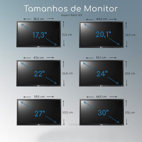 Capa Para Monitor Couro Ecológico Preto Fosco 22  50x28 Cms 3