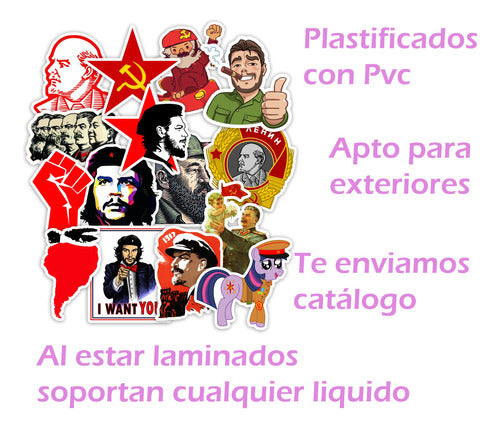 Stickarte_arg Stickers Comunismo Socialismo Che 20 Unidades PVC 1