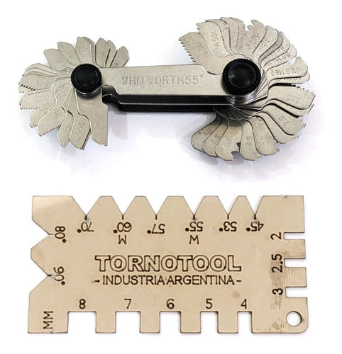 Plantilla Afilado Herramientas + Peine Medir Roscas Met PuLG 0
