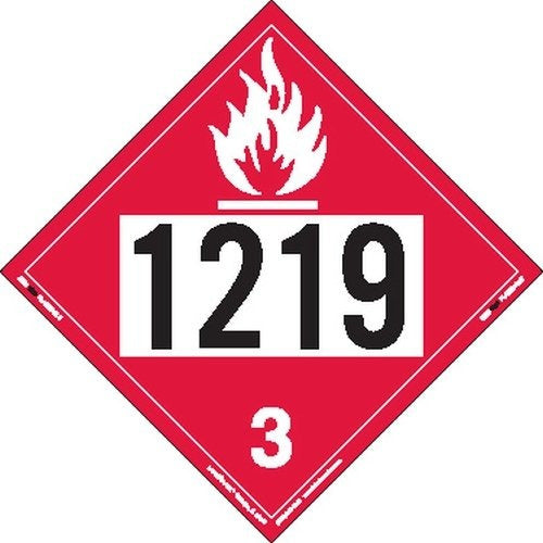 Labelmaster Zez21219 Un 1219 Flammable Liquid Hazmat 0