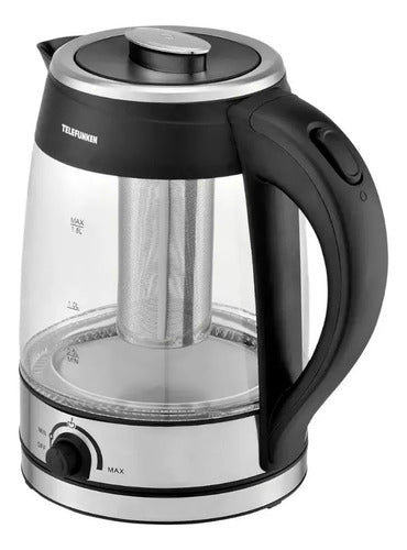 Telefunken Electric Kettle 1.8L Glass Jug with Rotating Base 1