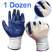 Conjunto De 12 Guantes De Jardín De Pares Azul Nitrilo Recub 2