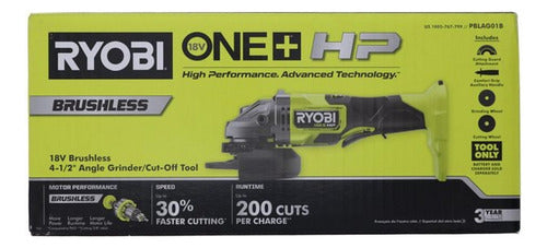 Ryobi Official Amoladora 18V Sola Brushless 4 1/2 1