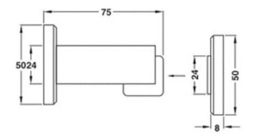 IMP Magnetic Door Stop with Straight Design for Floor or Wall 1