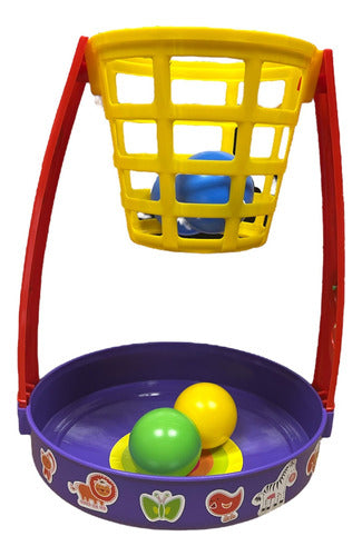 Aro Bebe Basquet Infantil Con 4 Pelotas Jng 2