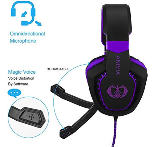 Anivia Auriculares Para Juegos Sonido Envolvente De Graves Auricula 1