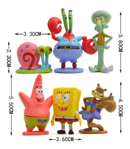 Bob Esponja Set Mini Figuras Personaje Tv Muñecos 1