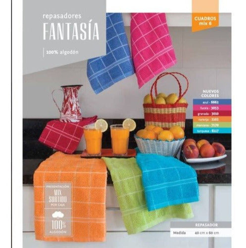 Fantasía Pack of 2 Kitchen Towels - 100% Cotton 5