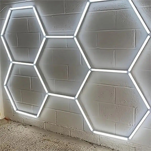 Luz Led Rgb Techo O Pared Panel Hexagonal Gym Club Barberia 3