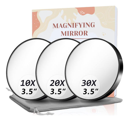 FAHZON 10x, 20x, and 30x Magnifying Mirror Set 0