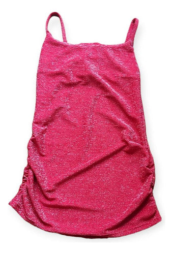 JPM Shiny Short Party Dress with Side Ruching 3