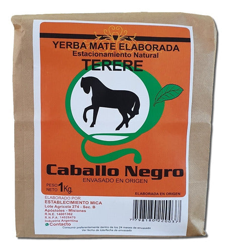 Caballo Negro Yerba Mate Barbacuá Canchada Tereré 1kg 0