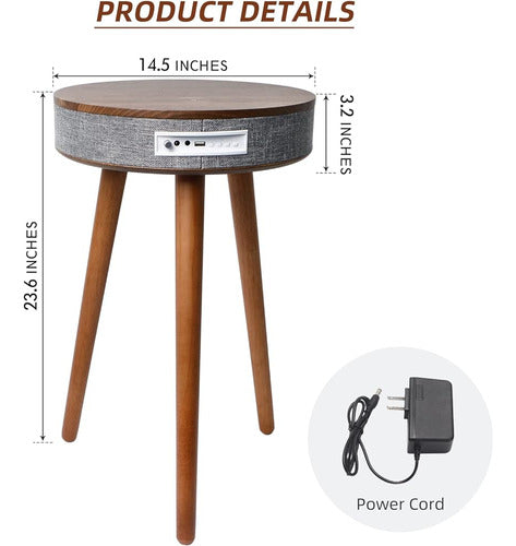 TooCust Smart Auxiliar Table with Charging Station 4