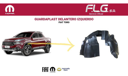 Guardaplast Delantero Izquierdo Toro Original Fiat 52043001 1