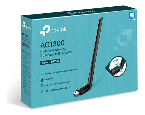 Adaptador Usb Wifi Tp-link Archer T3u Plus Banda Dual Ac1300 4