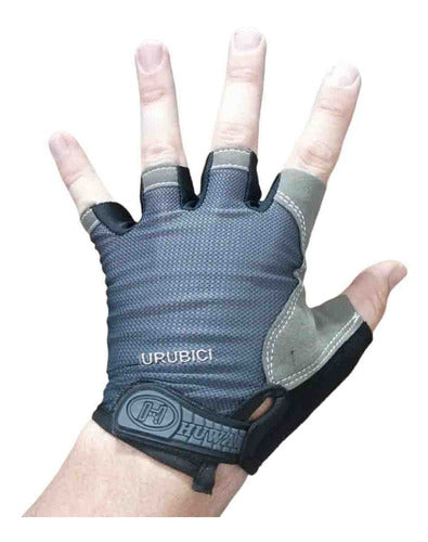 Huwai Short Cycling Gloves with Gel Size L Black and Gray 0