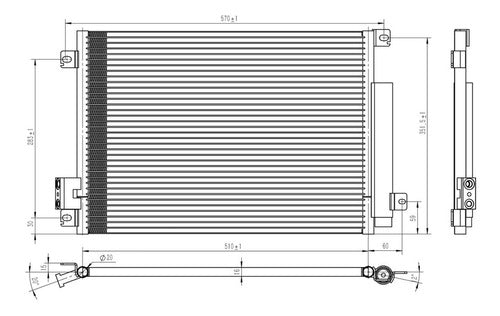 Condensador Aire Acondic Para Fiat Palio Nuevo Y Fiat Uno 1