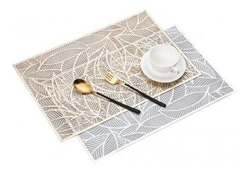 LauKa Individual Table Placemat Set of 2 - Rectangular PVC 0