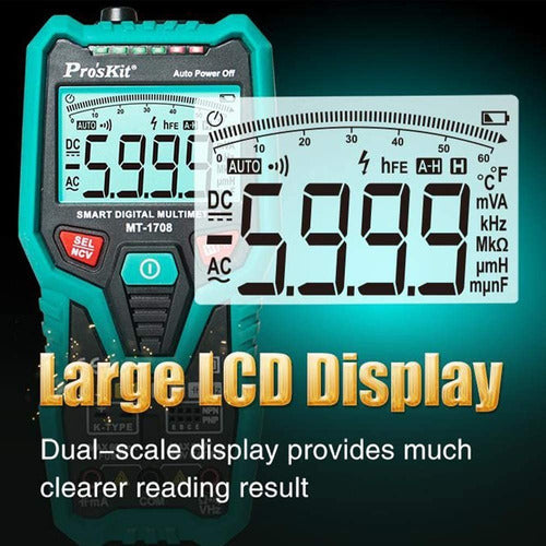 Multimeter Tester Smart Capacimeter Temp NCV Cat 3 Pro'sKit 5