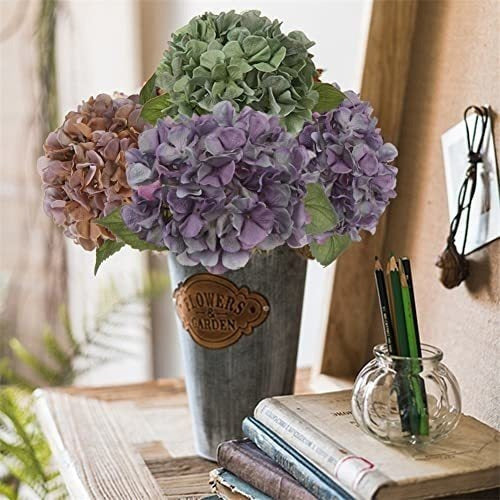 GnFlus Hortensias Artificiales Diametro 17,7cm X 2u.- Gris Purpura 1