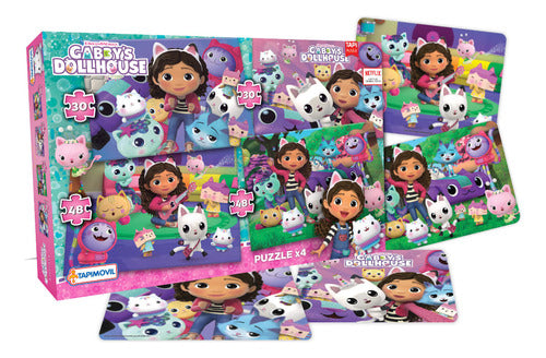 Rompecabezas Gabby Doll 4 Puzzles 2x30 Y 2x48 Piezas 0