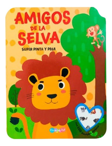 Dreams Art Friends of the Jungle Pinta Y Pega Book with Stickers 0