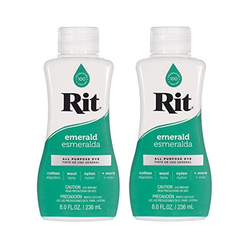 Colorante Para Tela Rit All Purpose 236ml X2u Esmeralda 0