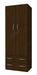 Muebles Económicos Small Wardrobe Assembly 180x60cm 2 Doors Shelf And Hanger 6