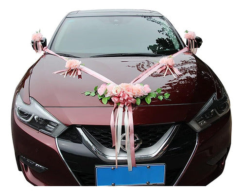 Mersuii Wedding Car Front Flower Decoration Artificial Flowe 0