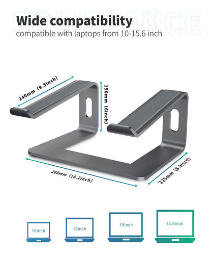 Soundance Laptop Stand, Aluminum Computer Riser 1