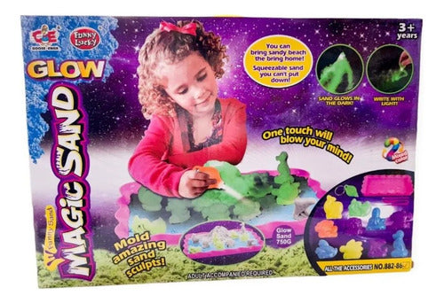 Juguetech Magic Sand Glow in the Dark with Tray 882-86 0