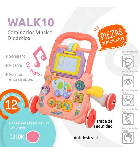 Bipo Kids Andador Caminador Didáctico Musical En Caja 1