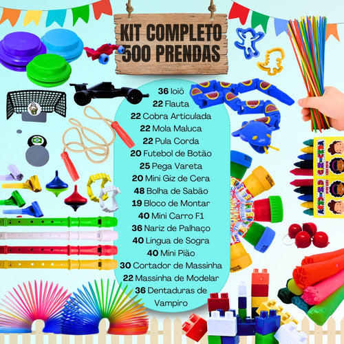 Kit 500 Prenda Festa Junina Brinquedos Doação Brinde Criança 1