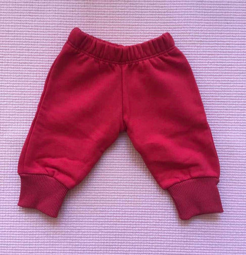 Warm Jogger Pants for Baby in Cotton Fleece 0