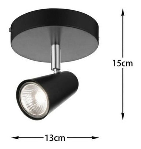 Just Home Collection Nali 1L GU10 Black Wall Sconce 2