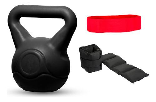 FTL Kettlebel Set: 6 Kg Russian Weights + 3 Kg Adjustable Ankle Weights + High Density Resistance Band 0