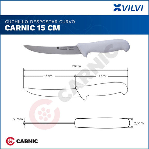 Carnic Cuchillo Despostar Curvo Acero Inoxidable 1060 15cm F 7