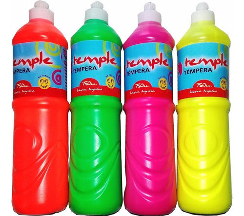 PlayColor Tempera Fluo Bottle 750ml Various Colors 1