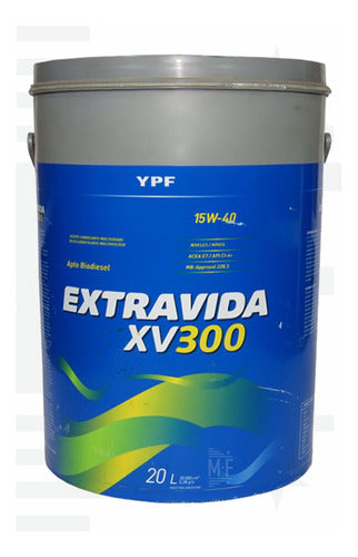 Aceite Ypf Extravida Xv300 15w40 Ci4 X 20 Lts Balde 0