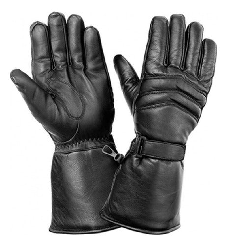 FUP Long Winter Leather Motorcycle Gloves 1