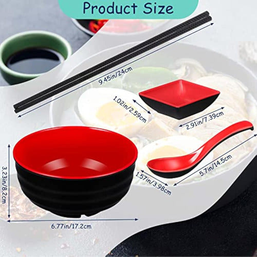 Meekoo Set of 6 Japanese Ramen Bowls 41 oz 1