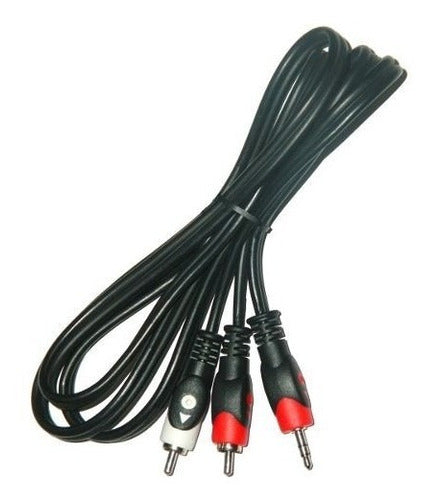 Cable Mini Plug 3.5mm Macho A 2 Rca 3.6 Mt Ficha Reforzado 0