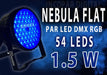 TECSHOW - AMPRO Tacho Nebula Flat 81 Par Led Dmx 54 Leds 3-en-1 Rgb De 1.5w 1