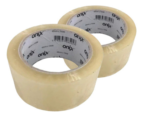 Onix Packing Tape Transparent 48x40 Self-Adhesive Pack of 6 0