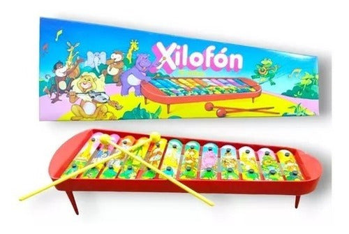 Metal Xylophone 32cm Length with 12 Musical Notes 0